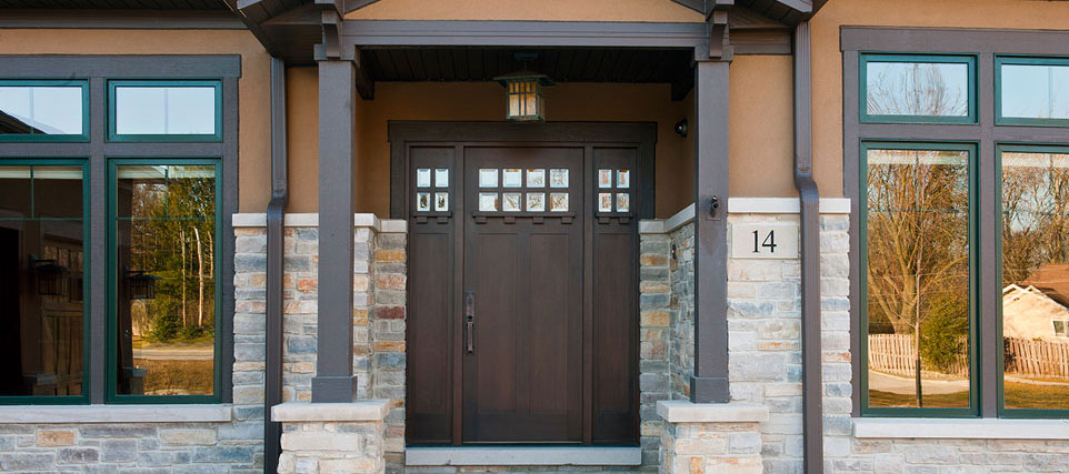 Beautiful Wooden Craftsman Exterior Front Door